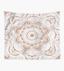 Marble rose gold mandala Wall Tapestry
