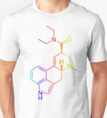 LSD Molekül Farbig Unisex T-Shirt