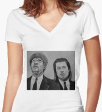 pulp fiction Women's Fitted V-Neck T-Shirt