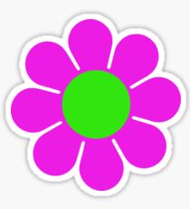 Pink Green Hippy Flower Daisy Sticker