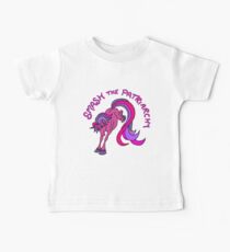 Smash the Patriarchy Feminist Unicorn Baby Tee