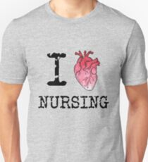 I Heart (Love) Nursing - RN - Nurse Unisex T-Shirt