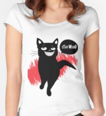 Stay weird Women's Fitted Scoop T-Shirt