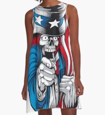 Cool skeleton skull A-Line Dress
