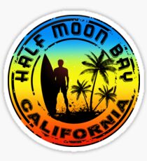 SURFING HALF MOON BAY CALIFORNIA SURF SURFBOARD MAVERICKS Sticker