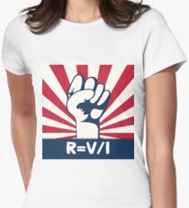 Scientists March on Washington Ohm's Law of Resistance Women's Fitted T-Shirt