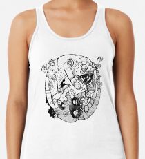 The Yin-Yang Robo Fight! Racerback Tank Top