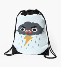 Grumpy Cloud Drawstring Bag