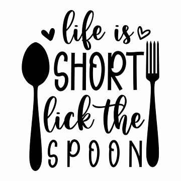 Life is short Lick the spoon, funny apron gift - The Artsy Spot