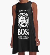 Suntory Boss Kaffee A-Linien Kleid