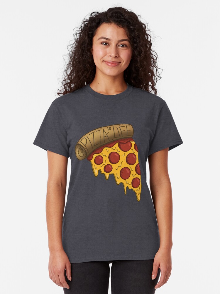 Vista alternativa de Camiseta clásica La pizza es VIDA