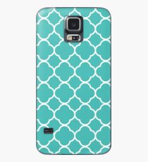 Teal Quatrefoil Case/Skin for Samsung Galaxy