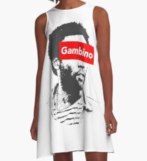 Kindische Gambino Kunst A-Linien Kleid