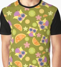 Owl and Citrus Graphic T-Shirt
