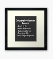 Software Development Humour Design Framed Print
