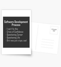 Postales Desarrollo de software, diseño de humor