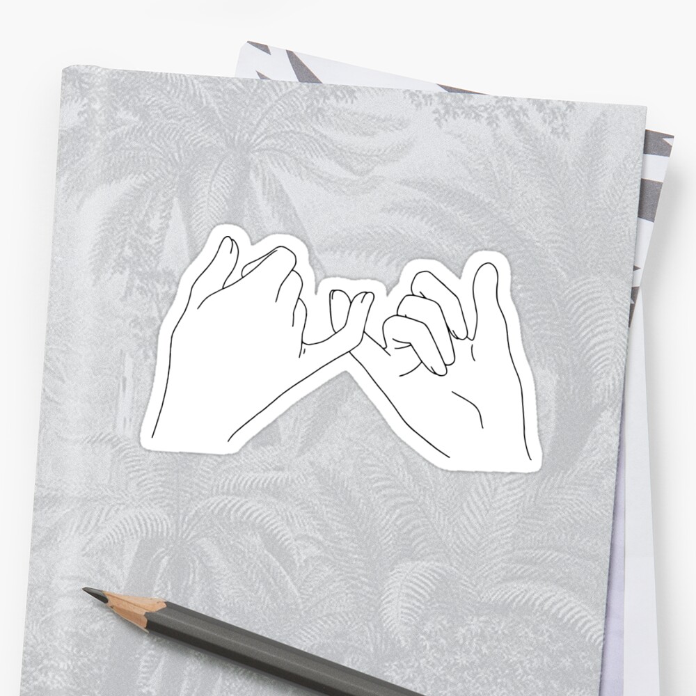 "pinky Promise" Sticker By Katielavigna | Redbubble