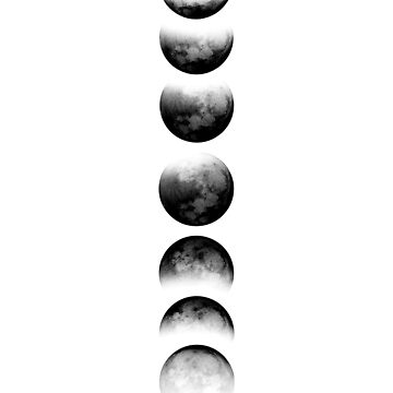 Moon Phases, Black and White Moons, Minimalist Design Poster for Sale by  NORDIKART