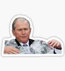 George W Bush - Rain Poncho Meme Sticker