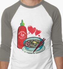Pho & Sriracha Love Men's Baseball Âľ T-Shirt