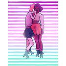 Roller Disco Girls by kyrakindly