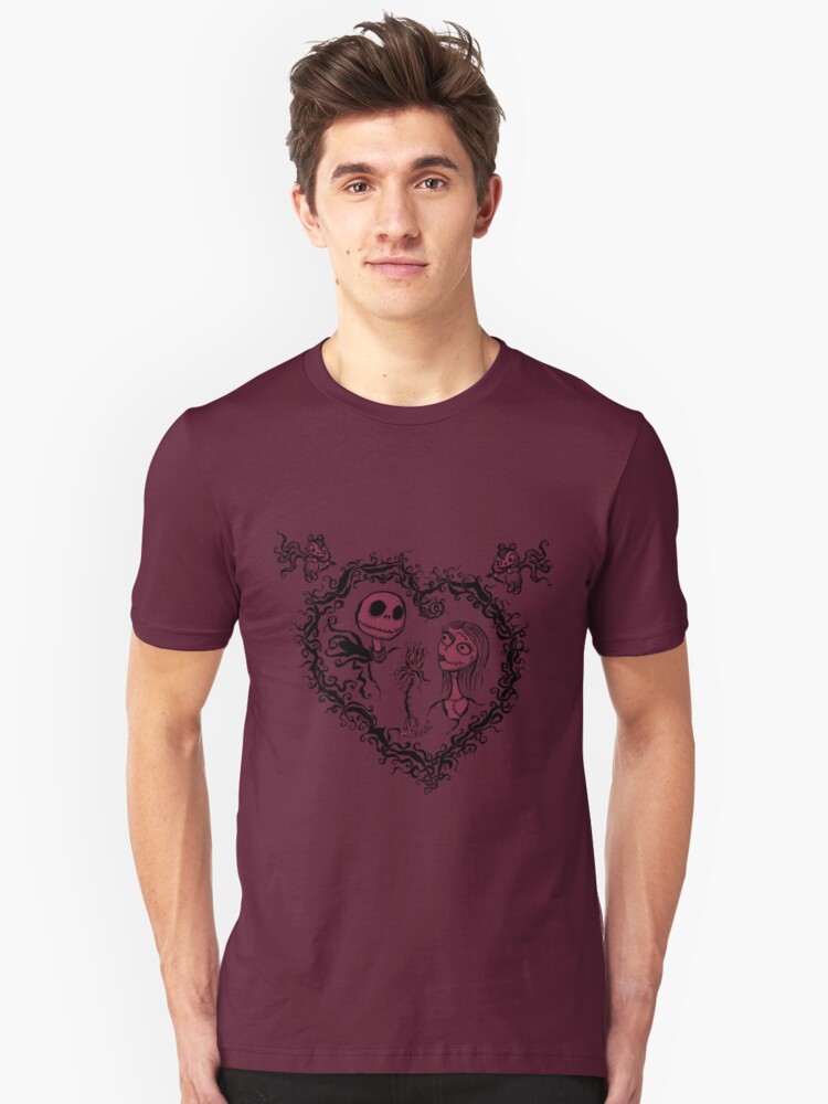 Alternate view of Nightmare Before Valentine's Day Slim Fit T-Shirt