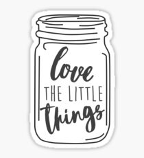 Enjoy the Little Things Mason Jar Quote Sticker