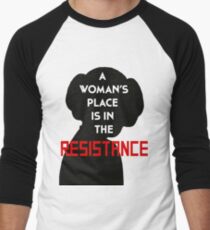 A Woman's Place Is In The Resistance Men's Baseball ¾ T-Shirt