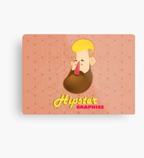 Hipster Graphics Metal Print