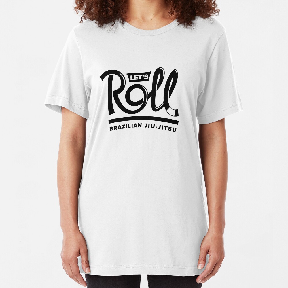 Let's Roll Brazilian Jiu-Jitsu Black Belt Slim Fit T-Shirt