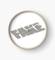3d digital composite Fake News. Clock