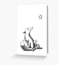 Boy and the fox Greeting Card