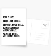Love is Love and Black Lives Matter Postcards
