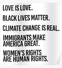 Love is Love and Black Lives Matter Poster