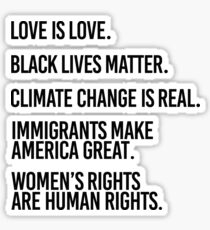 Love is Love and Black Lives Matter Sticker
