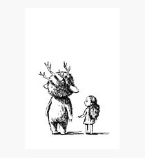 Girl and a monster Photographic Print