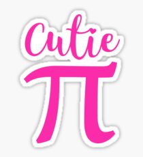 Cutie Pie Pi March 14 Day Cute Pink 3.14 Symbol Sticker