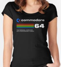 Camiseta entallada de cuello redondo Commodore 64 - personal computer