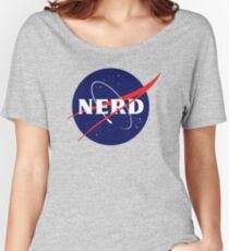 NASA Nerd Logo Parody Women's Relaxed Fit T-Shirt