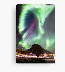 Northern Lights in the city Metal Print