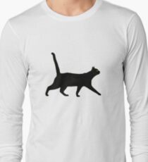 Black Cat Walkin' Long Sleeve T-Shirt