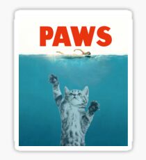 Paws - Cat Kitten Meow Parody T Shirt Sticker