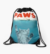 Paws - Cat Kitten Meow Parody T Shirt Drawstring Bag