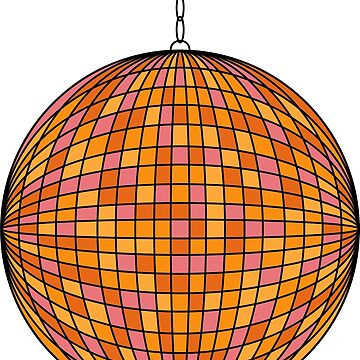 Disco Ball (orange/pink) | Poster