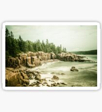 Ocean Forest Sea Water - Rocky Beach in Acadia National Park Maine Sticker