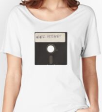 Never Forget Computer Floppy Disks Women's Relaxed Fit T-Shirt
