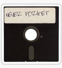 Never Forget Computer Floppy Disks Sticker