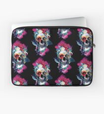 Floral Skull Blue Laptop Sleeve