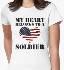 My Heart Belongs To A Soldier Women's Fitted T-Shirt