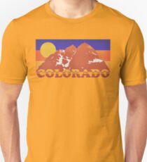Colorado Mountains Retro 70s Unisex T-Shirt